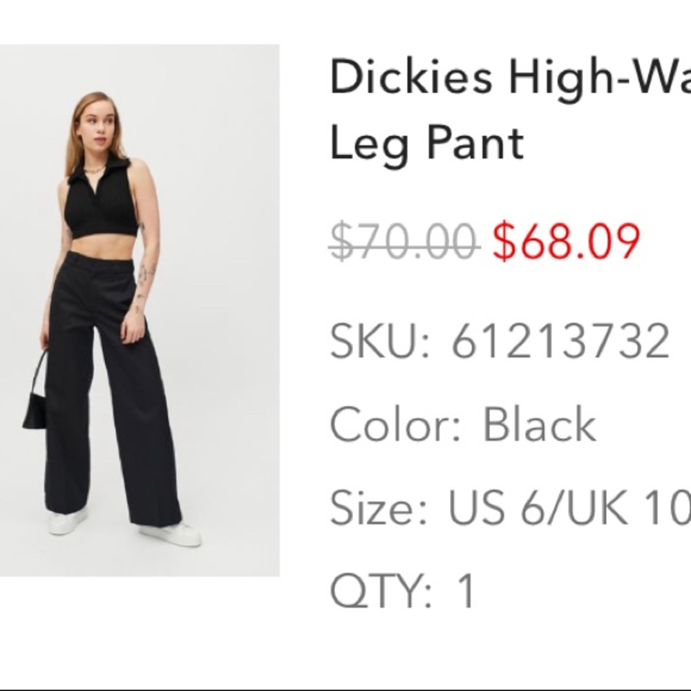 high waisted wide leg dickies x uo